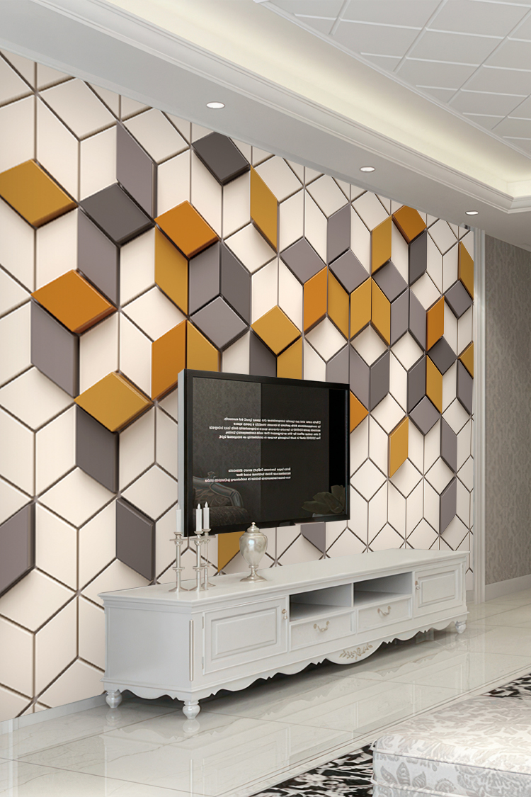 Modern Hexagon Desenli Duvar Kağıdı - Görsel 6