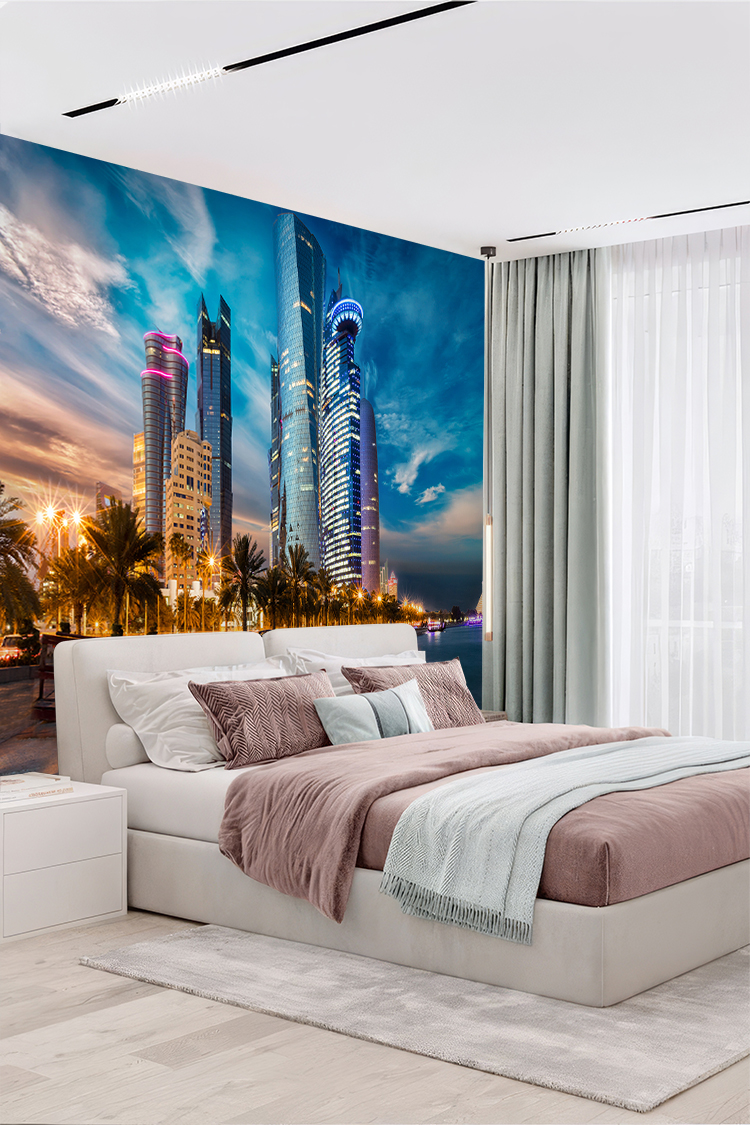 Abu Dhabi Gece Manzarası Duvar Kağıdı - Görsel 3
