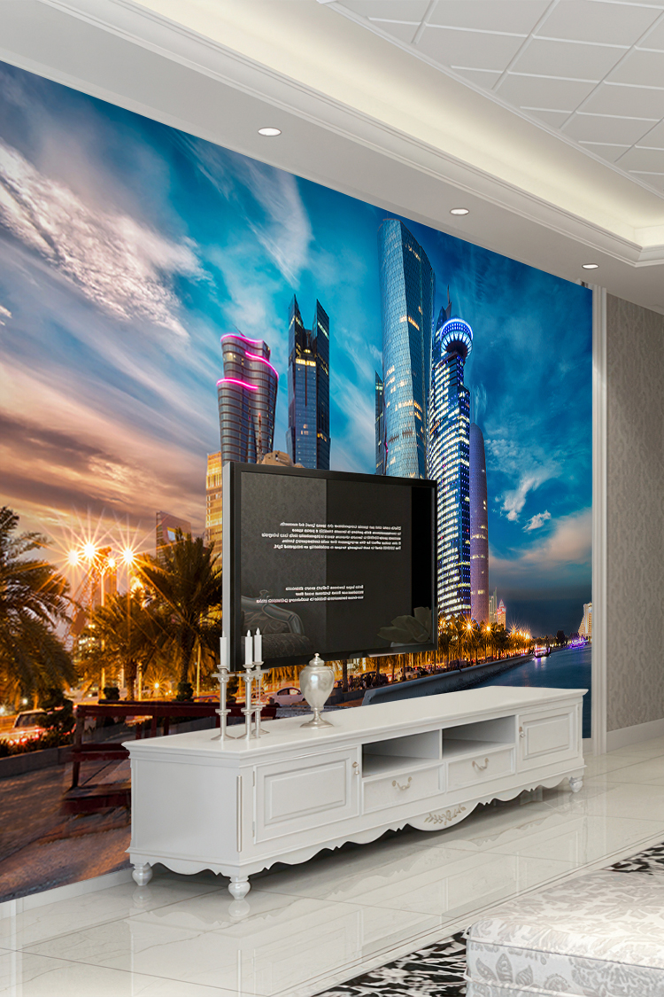 Abu Dhabi Gece Manzarası Duvar Kağıdı - Görsel 6