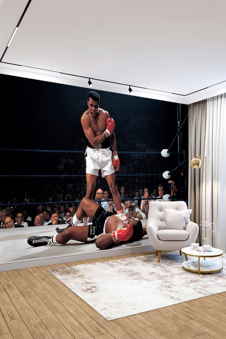 Muhammed Ali Zafer Anı Boks Maçı Duvar Kağıdı - Görsel 3