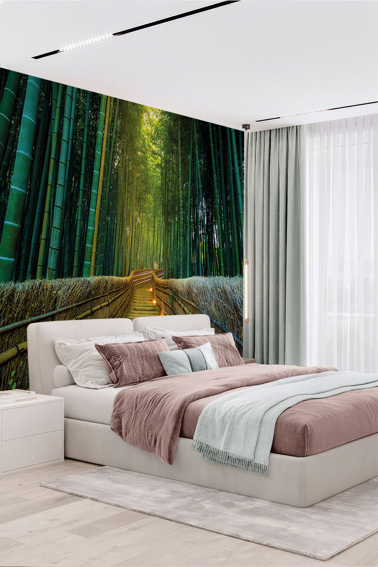 Bambu Ormanı Yolu Duvar Kağıdı - Görsel 6