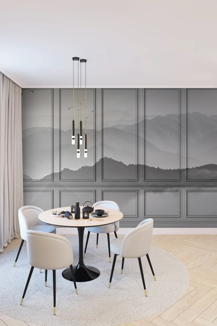 Minimalist Dağ Manzaralı Duvar Kağıdı - Görsel 4