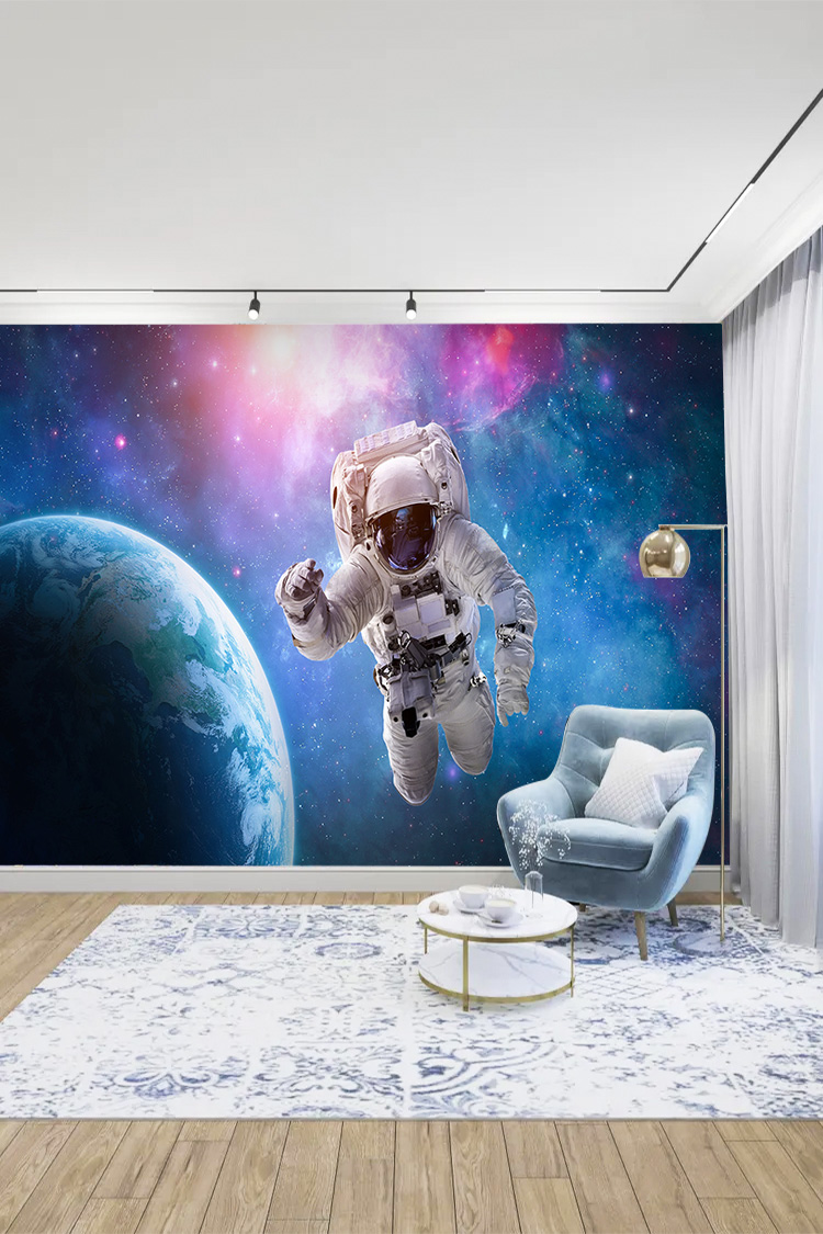 Astronot ve Uzay Galaksi Duvar Kağıdı - Görsel 6