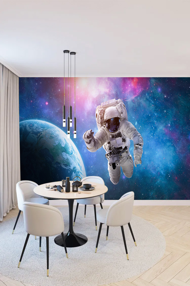 Astronot ve Uzay Galaksi Duvar Kağıdı