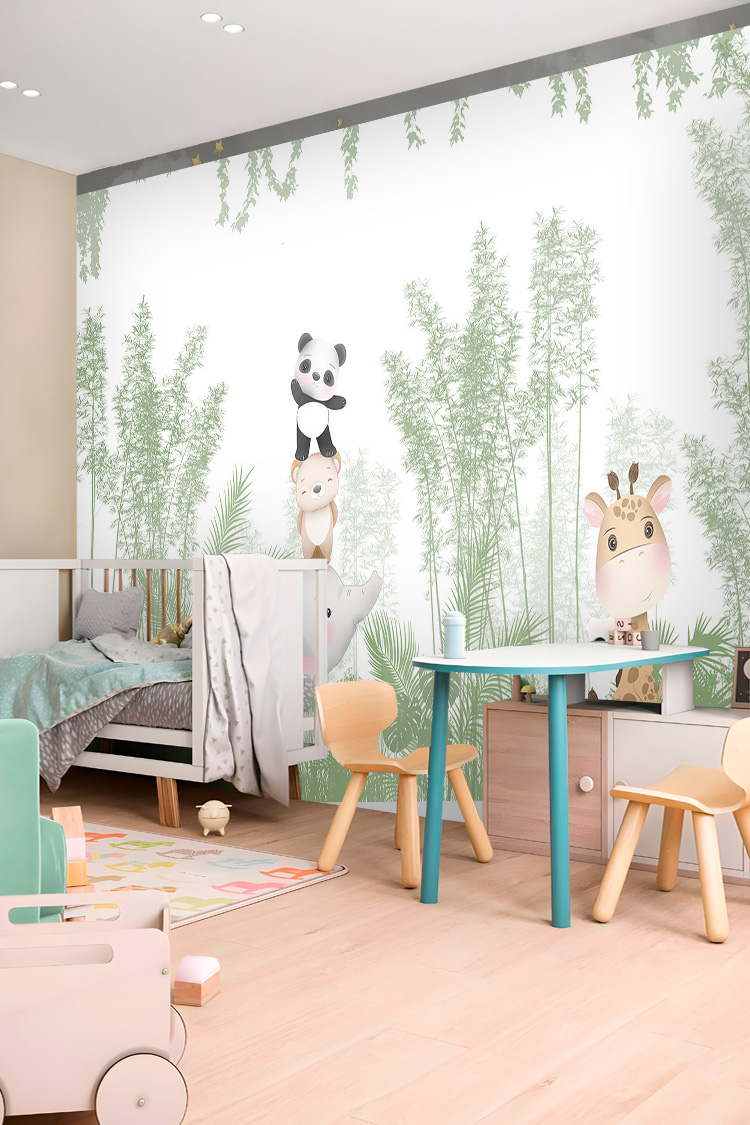Bambu Ormanı Çocuk Odası Duvar Kağıdı - Görsel 4