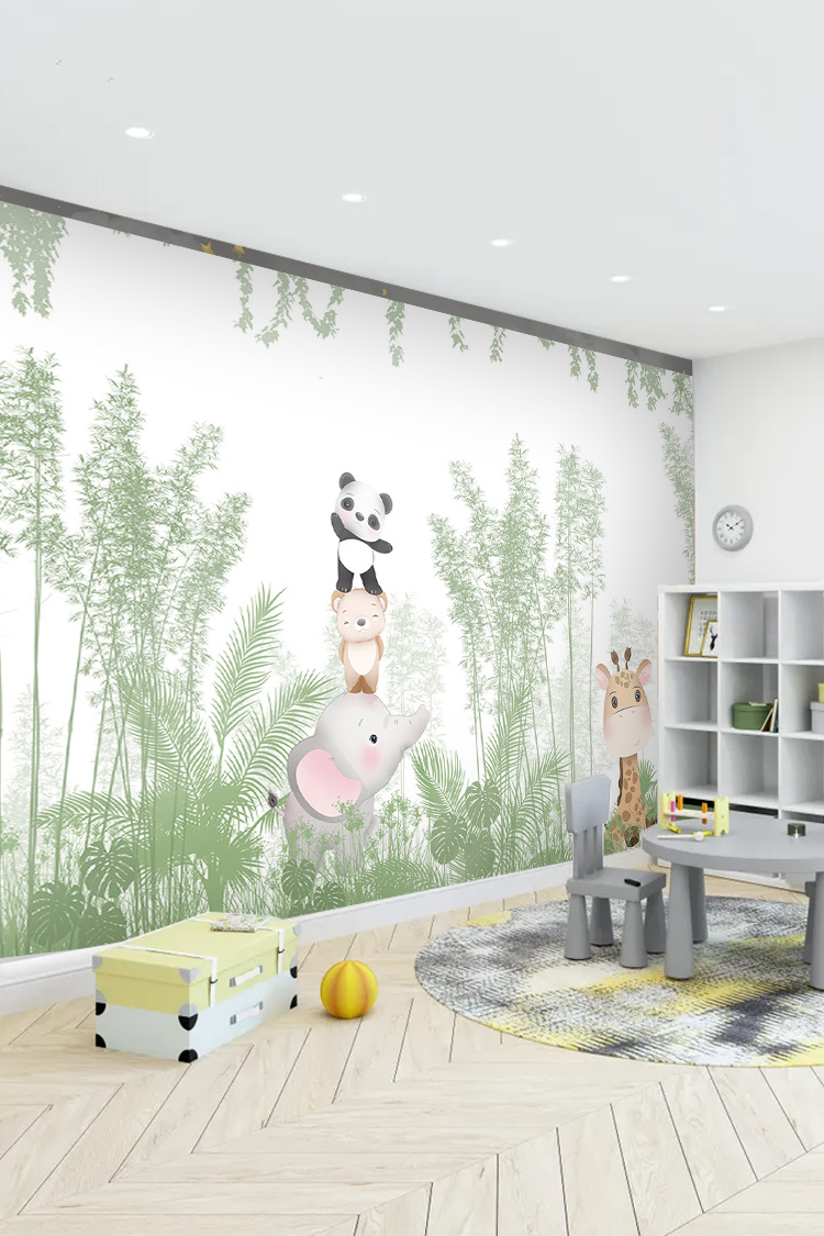 Bambu Ormanı Çocuk Odası Duvar Kağıdı